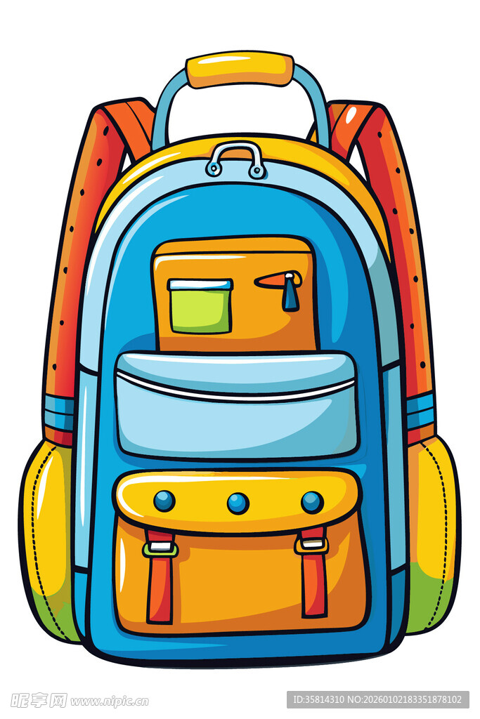 多彩卡通儿童书包
