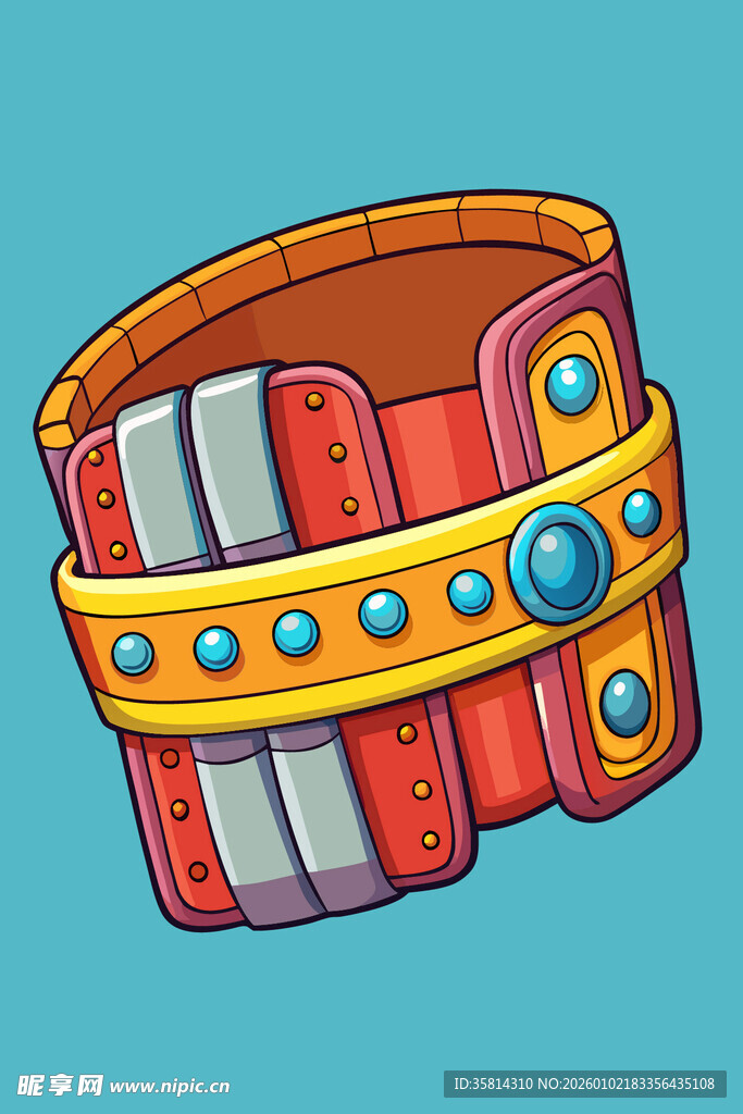 卡通风格皮质装饰手镯