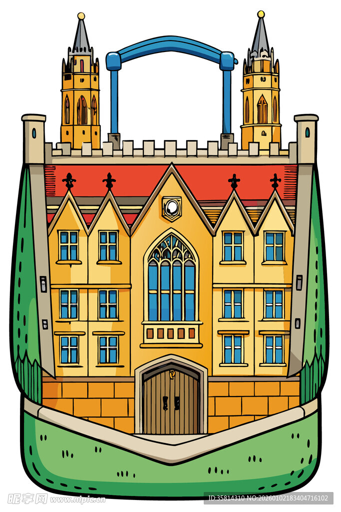城堡造型手提包设计图