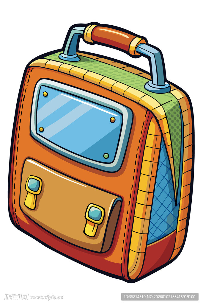 卡通风格多彩手提收音机