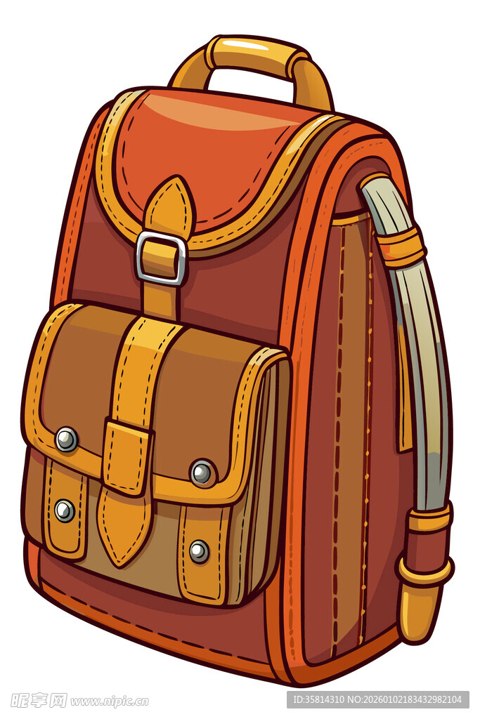 复古风格双肩背包