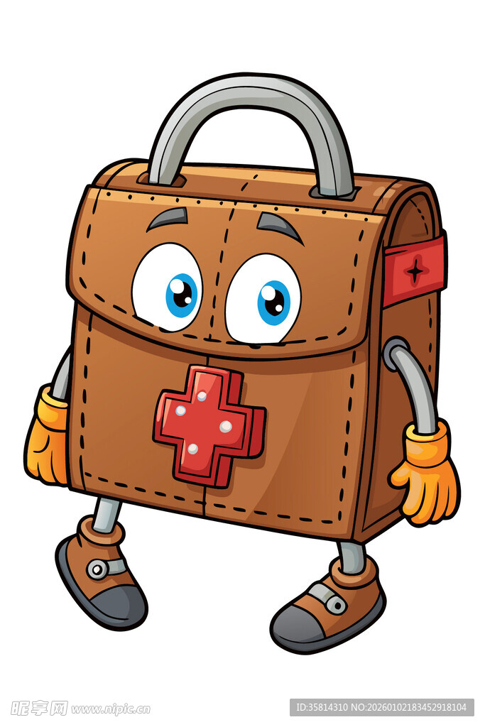 可爱卡通医药箱机器人