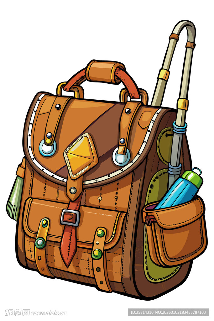 复古风多功能户外背包