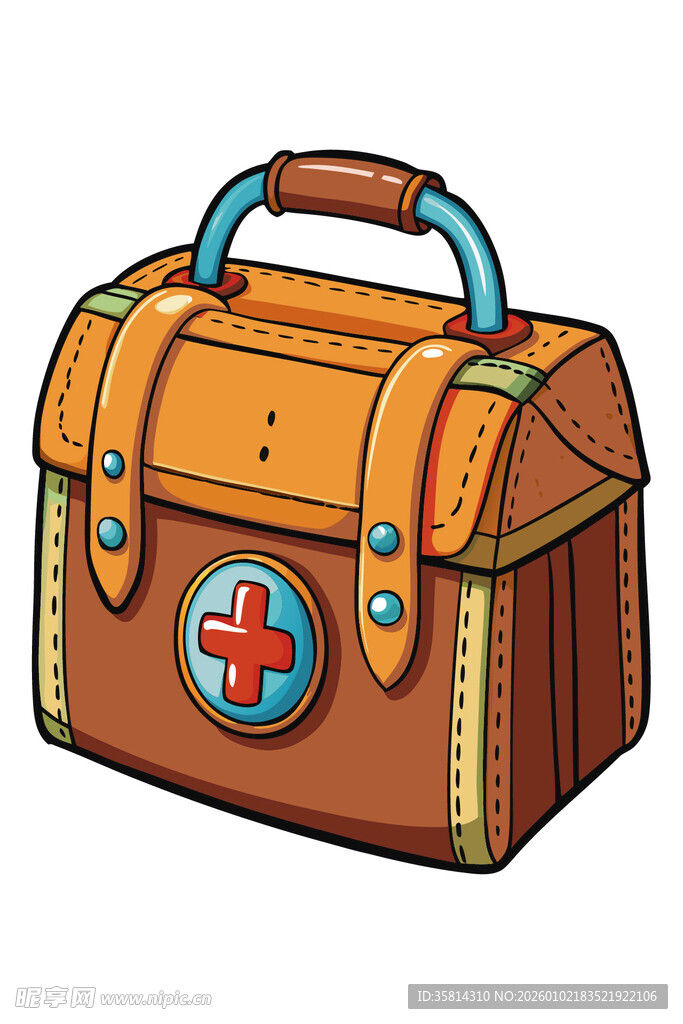 棕色医疗急救箱模型