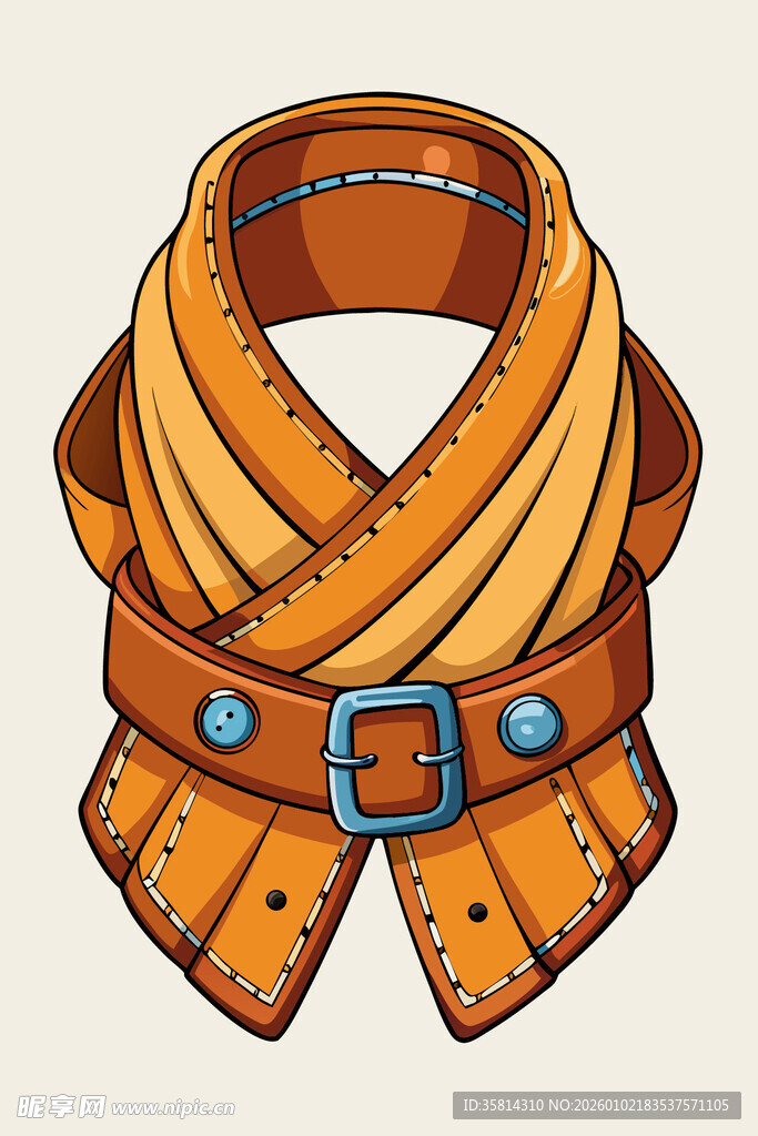 复古交叉皮带设计图