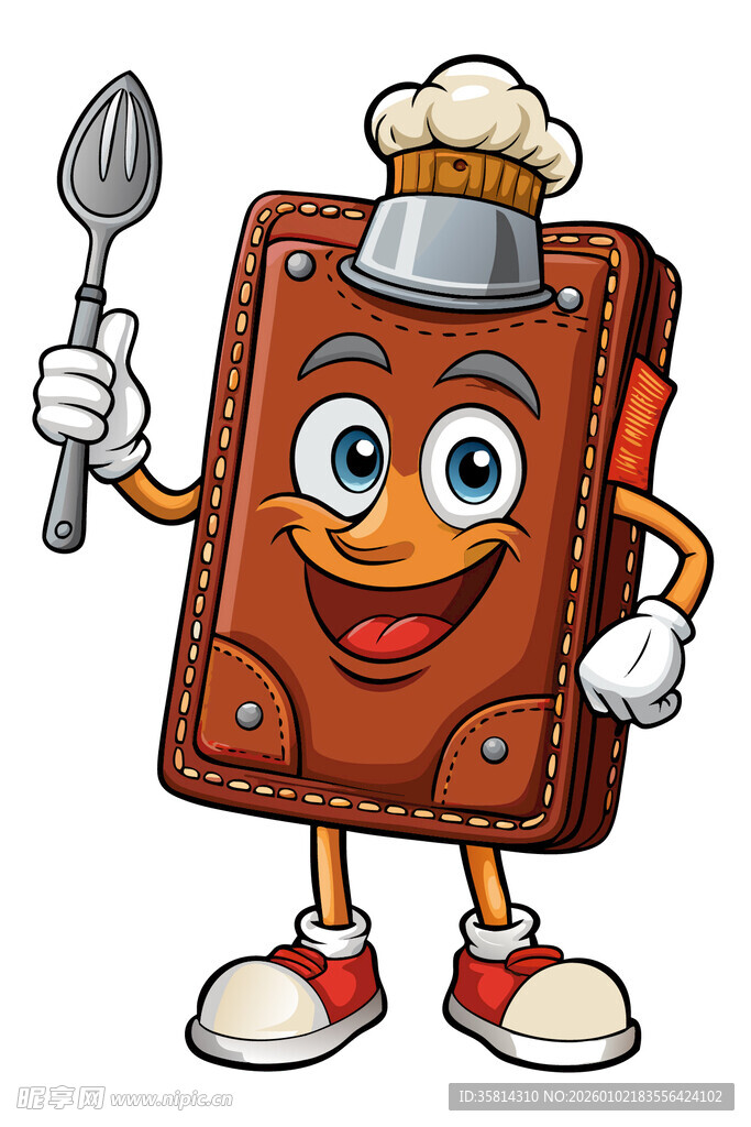 卡通钱包厨师形象