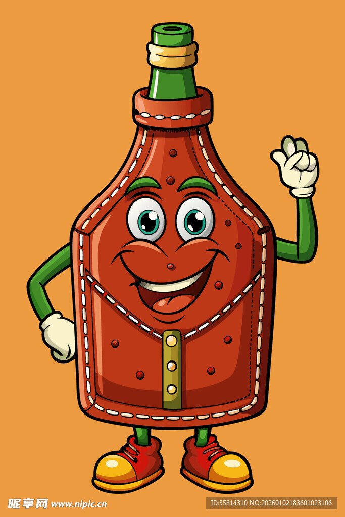 卡通番茄酱瓶形象