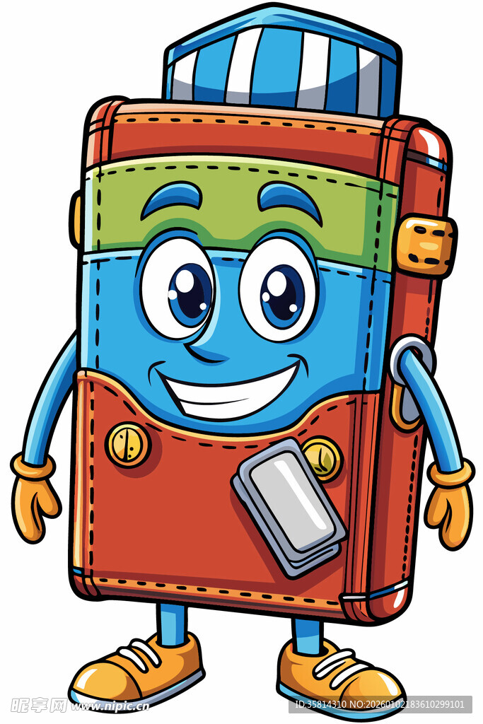 可爱卡通行李箱形象