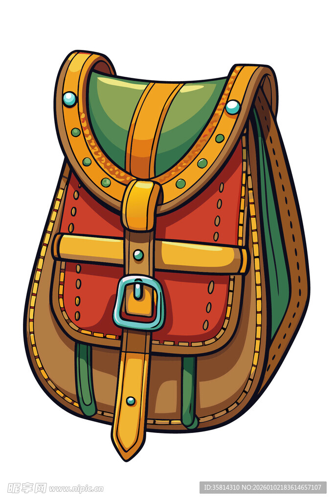 卡通风格多彩背包