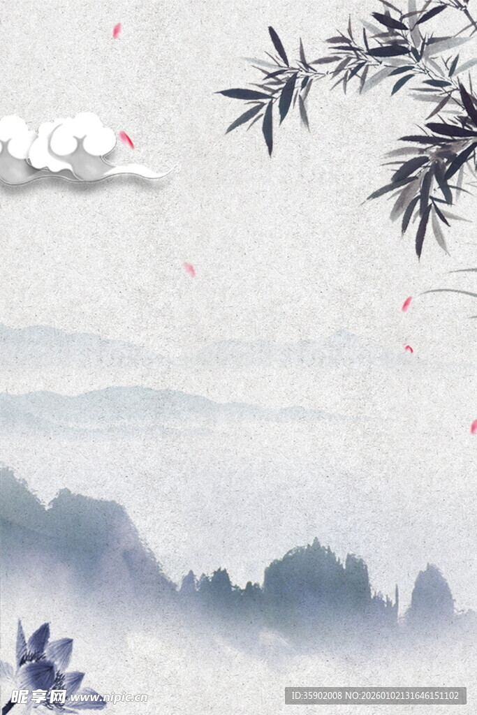 水墨山水间的雅致景致