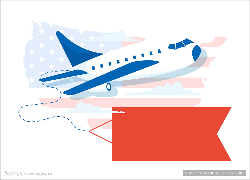 飞机旅行标语插图
