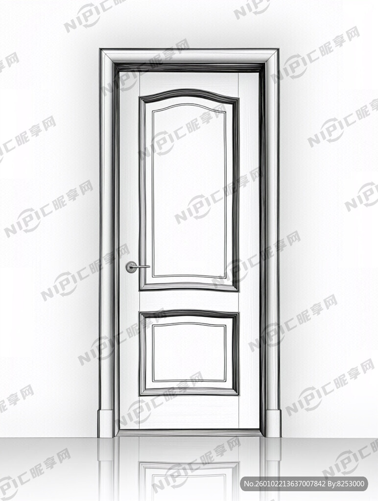 用线条画门