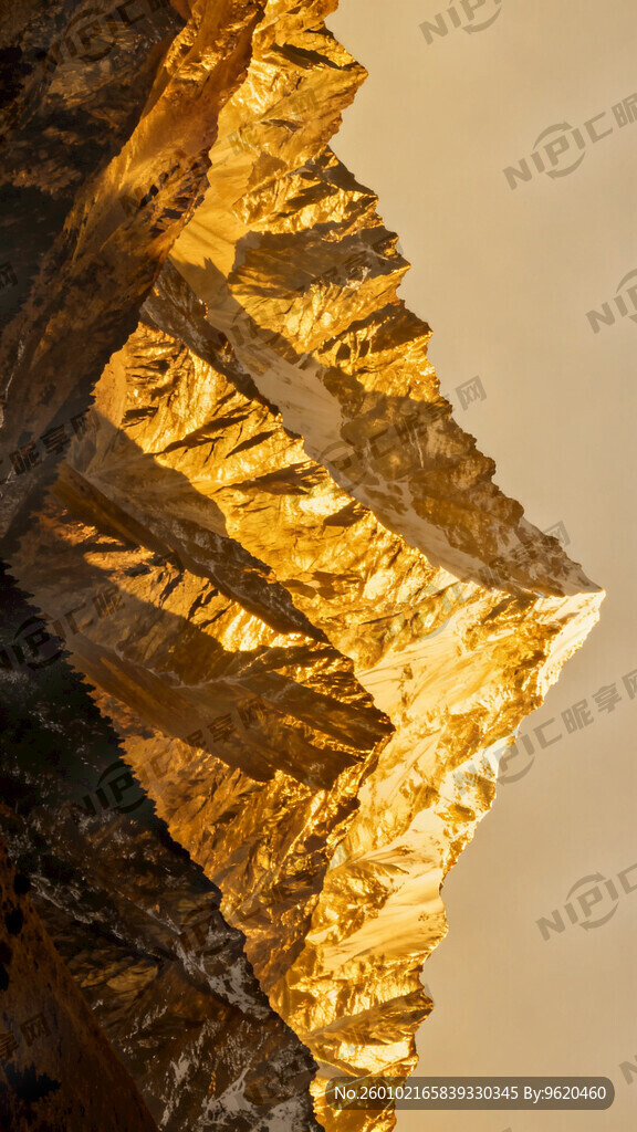 竖版的金色山峦