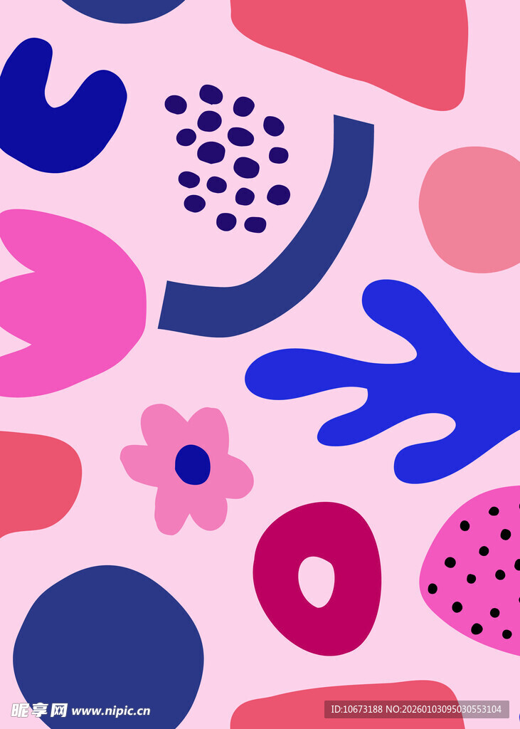 抽象几何花卉图案背景