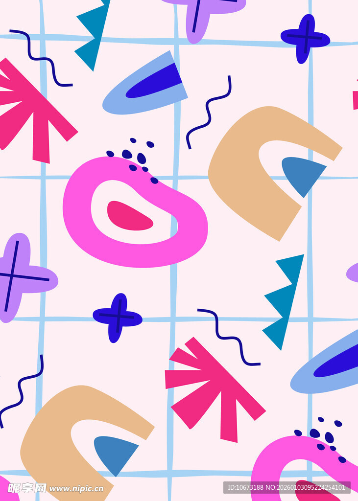 多彩几何图案装饰背景