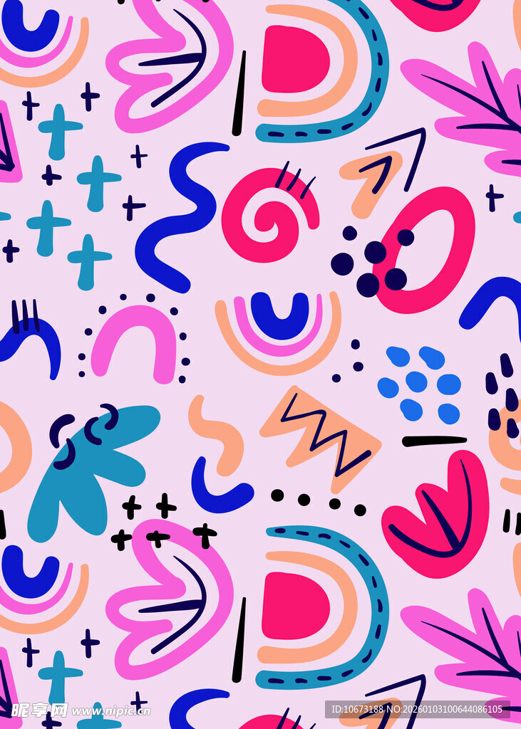 多彩抽象几何图案背景