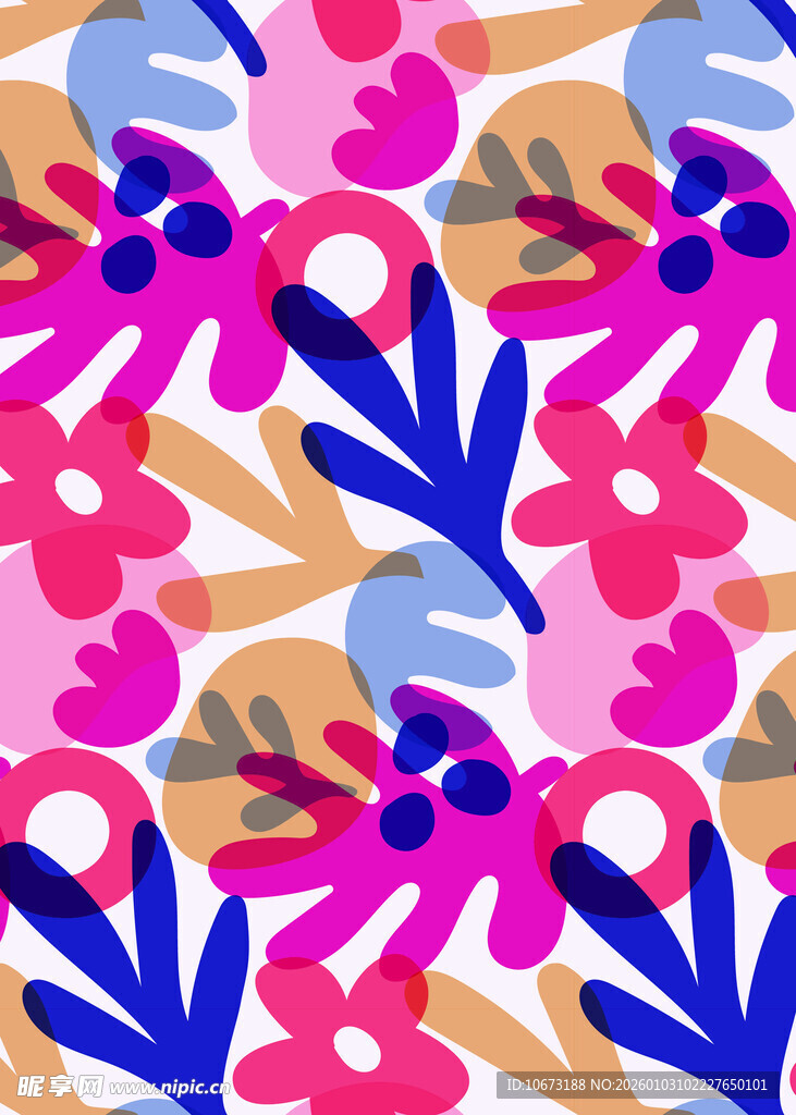 多彩花卉图案背景