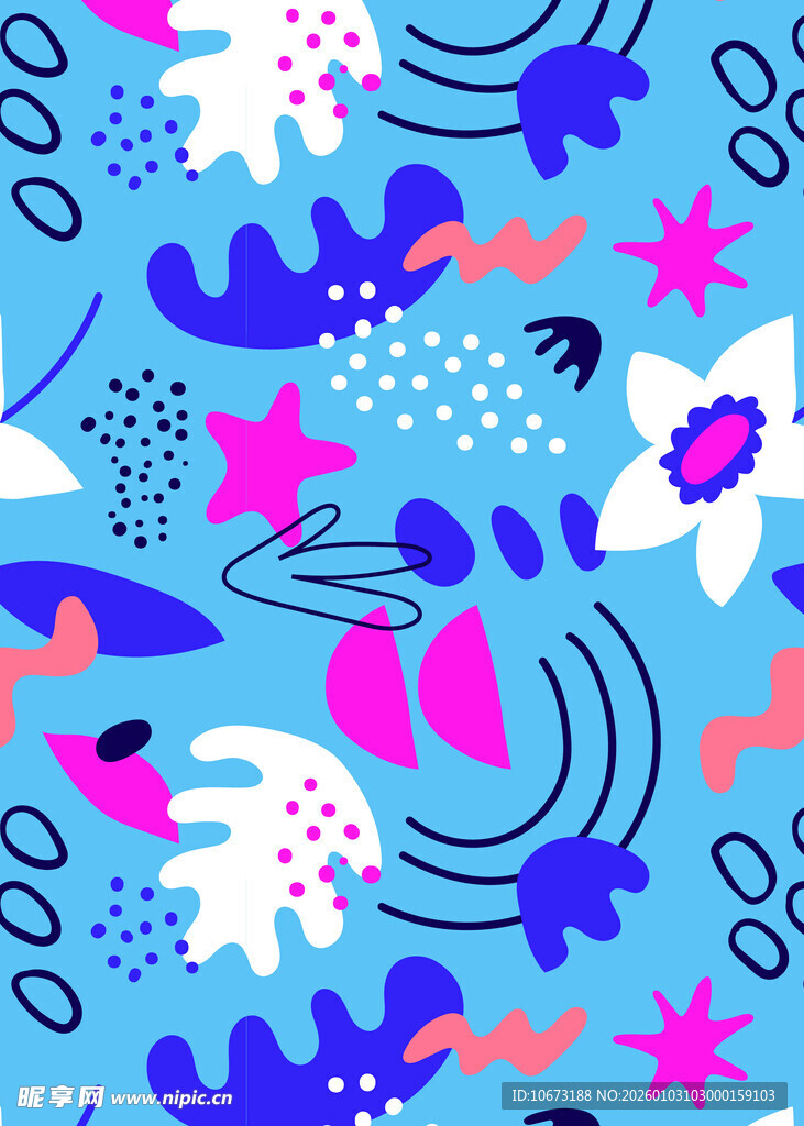 抽象多彩动物图案背景