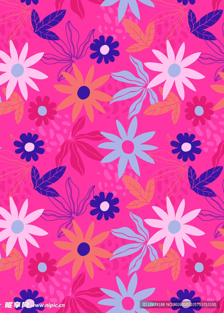 粉色花卉图案背景