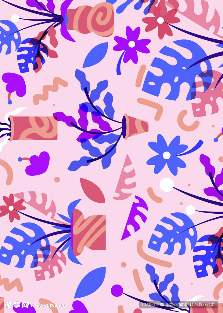 花卉图案背景设计素材