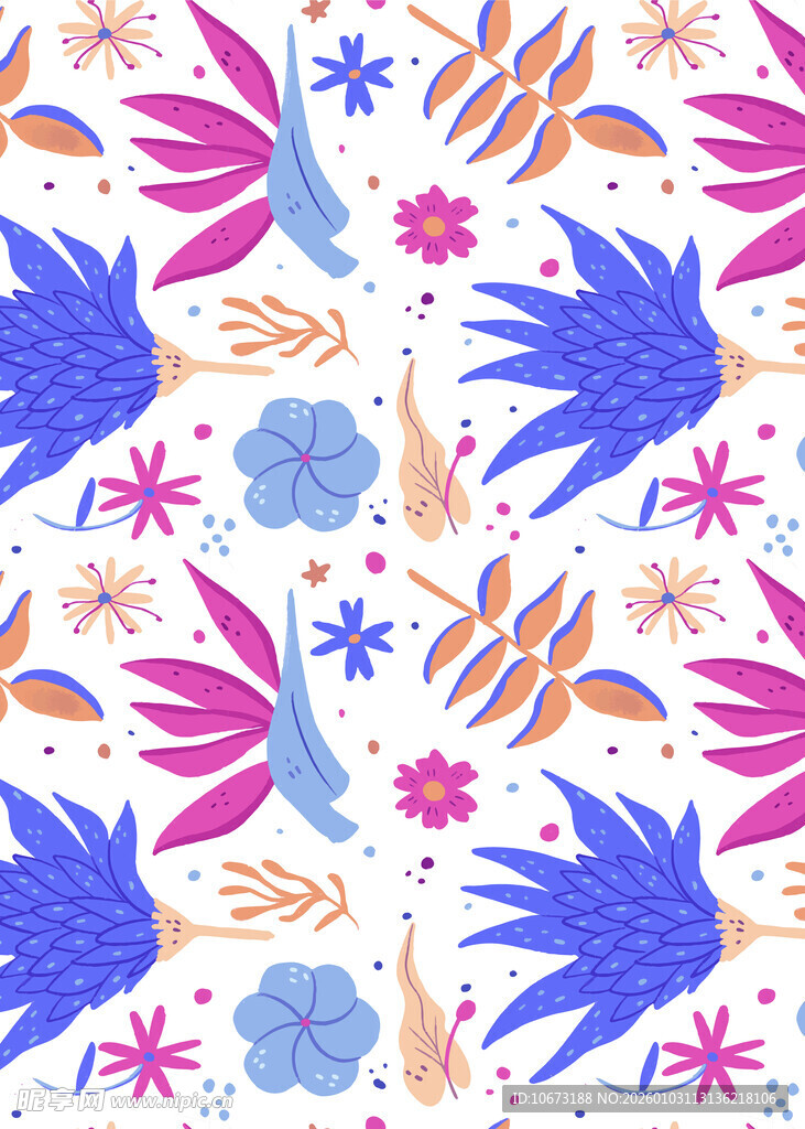 多彩花卉图案背景