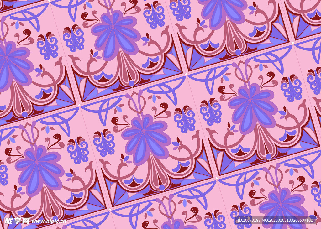 粉色花卉图案纹理设计