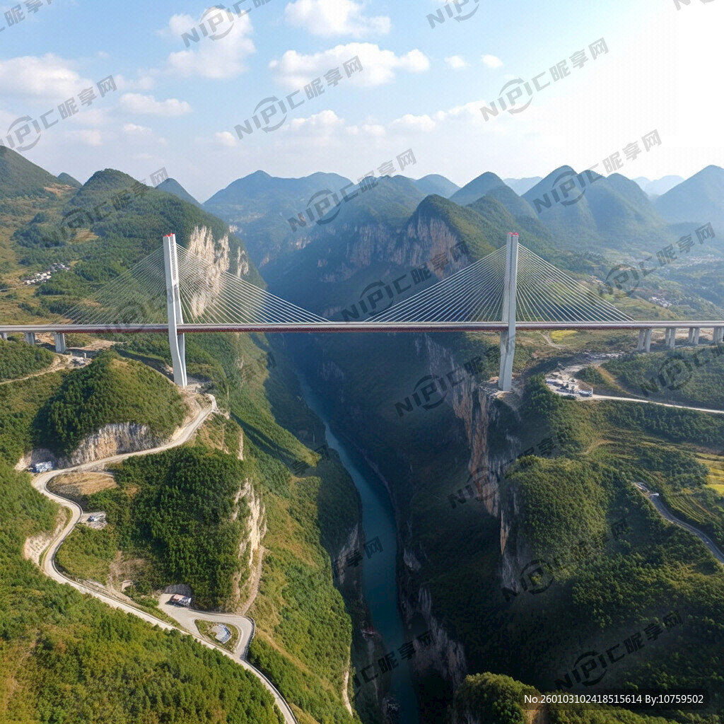 生成贵州花江峡谷大桥矢量图