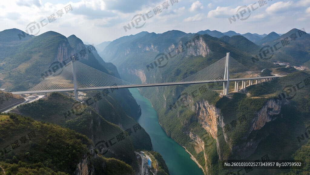生成贵州花江峡谷大桥矢量图