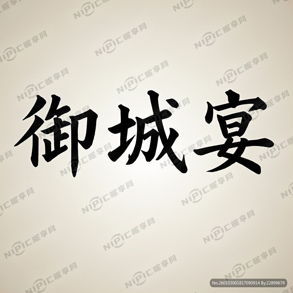 御城宴  毛笔字
