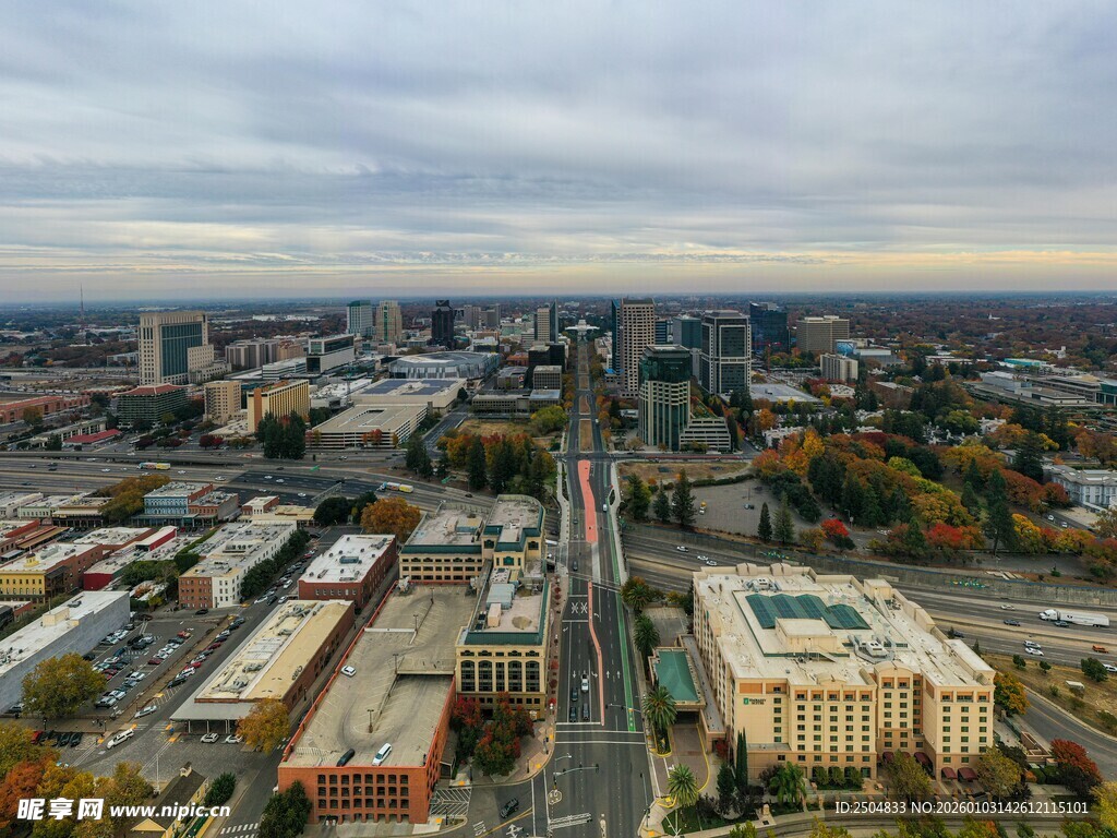 城市鸟瞰景观图