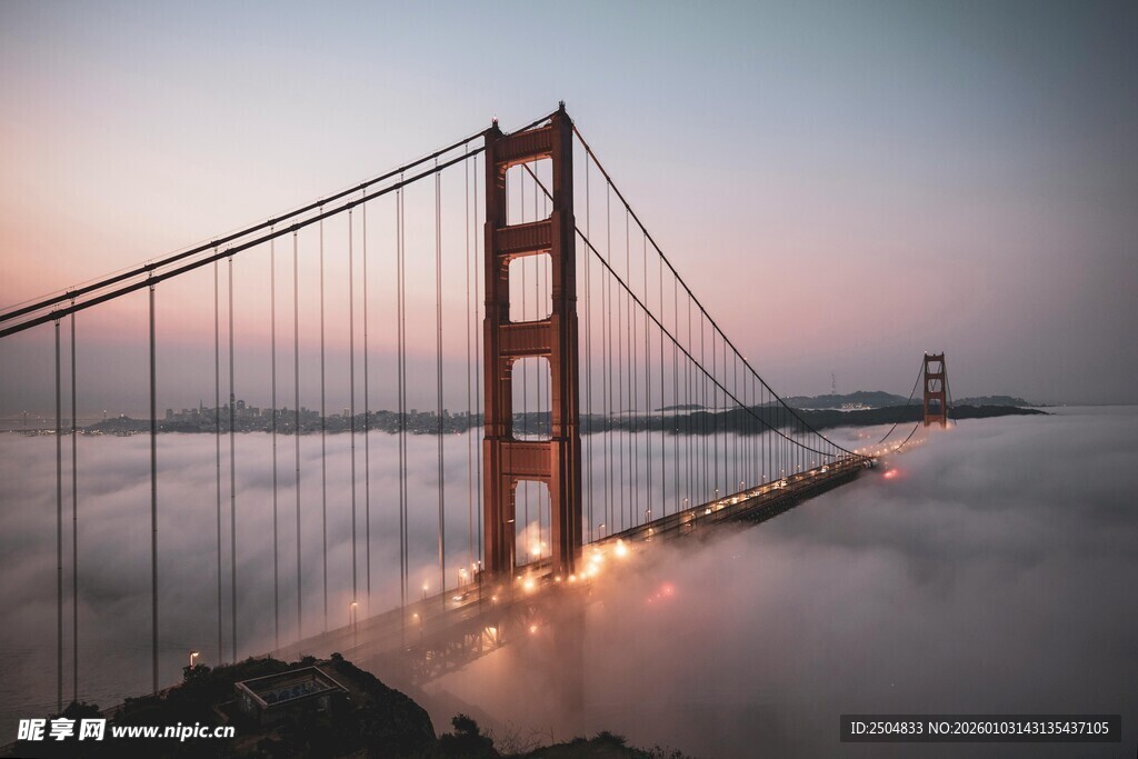 金门大桥晨曦美景