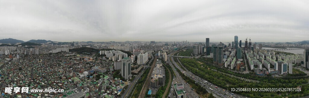 城市全景俯瞰图