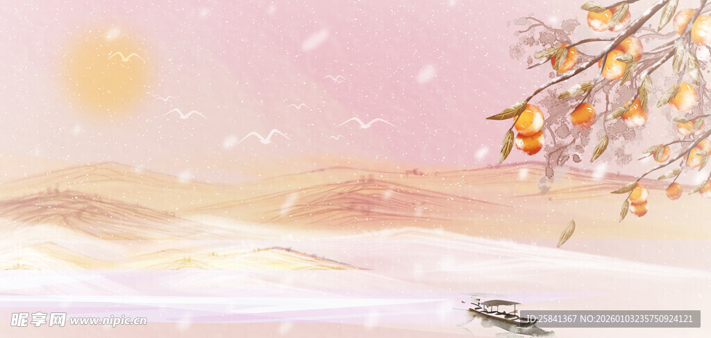 国风背景 萧瑟 冷秋 