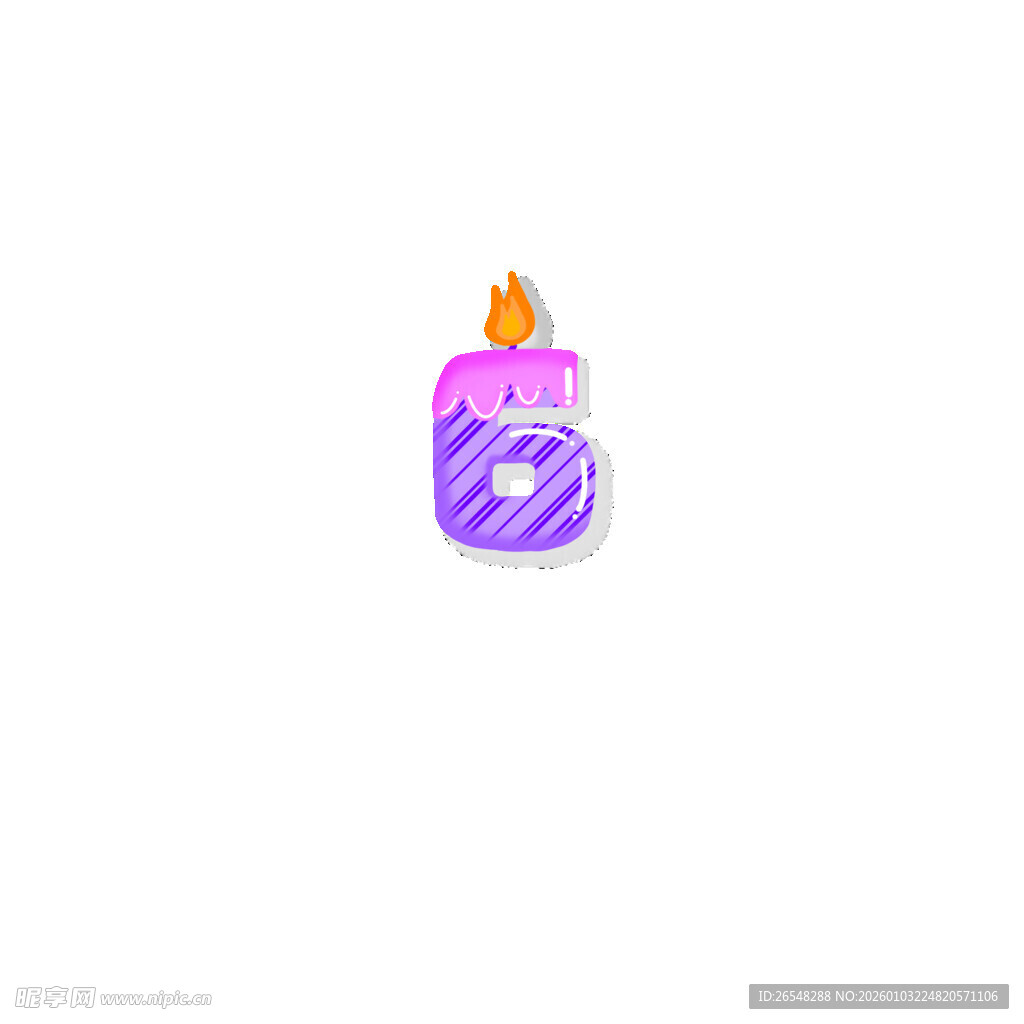 紫色生日蛋糕蜡烛图标