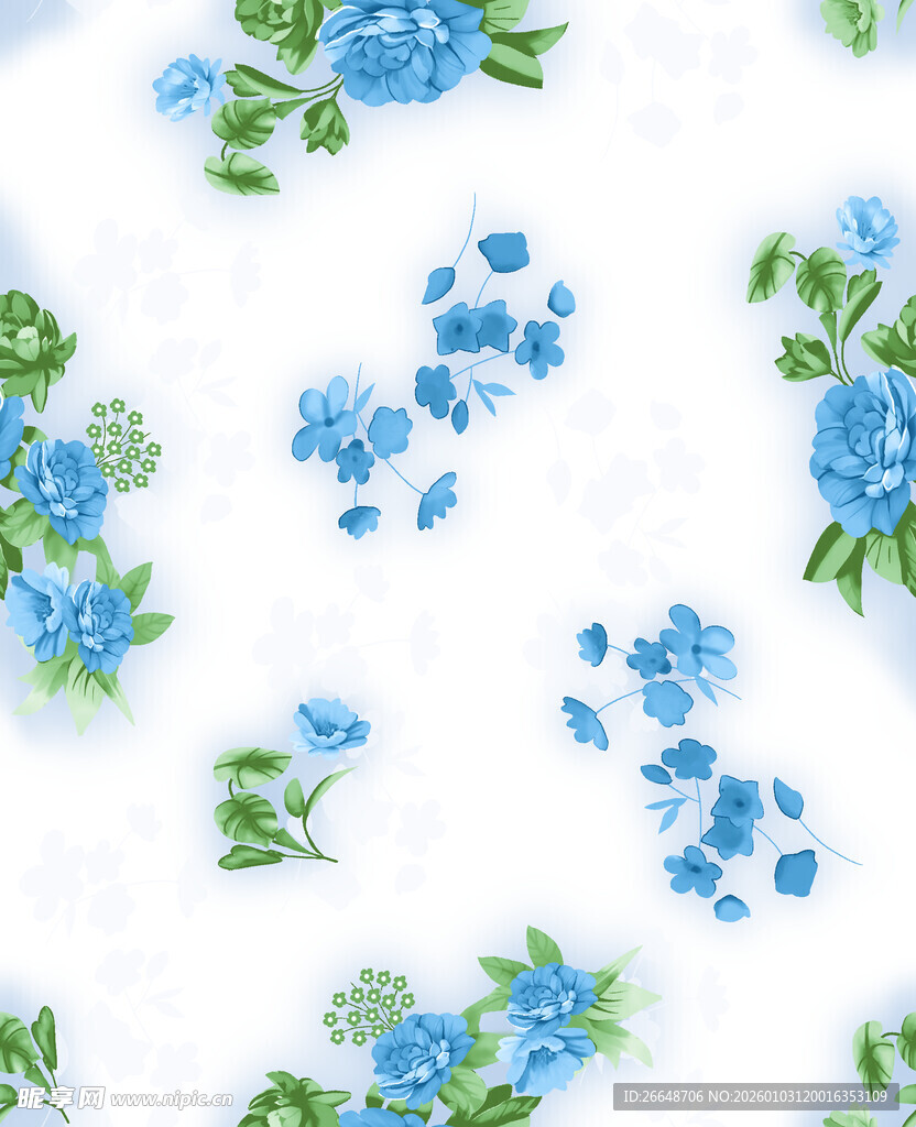 小碎花 水彩花 大花 大牌 