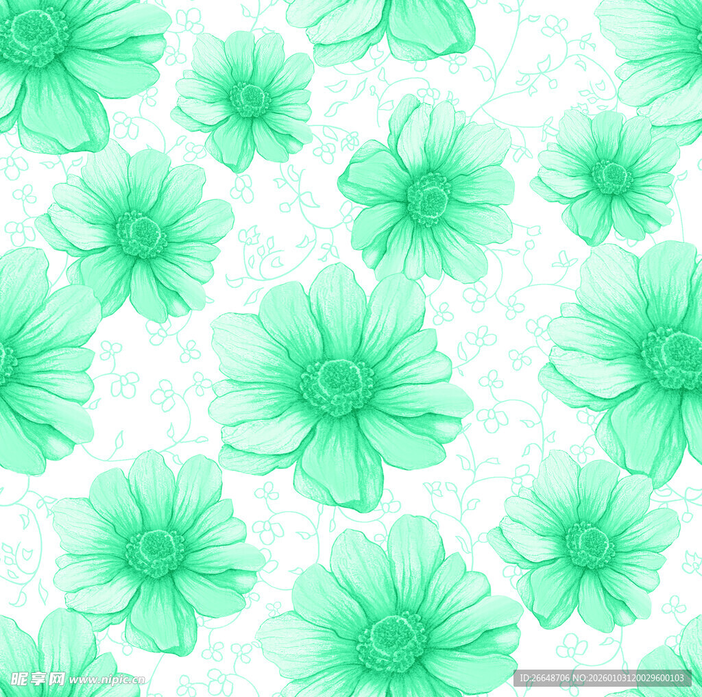 小碎花 水彩花 大花 大牌 