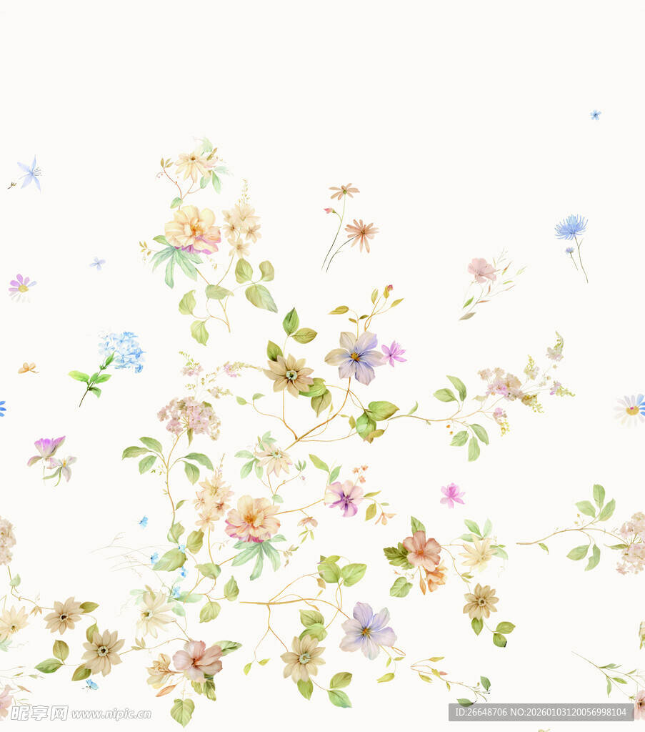 小碎花 水彩花 大花 大牌 