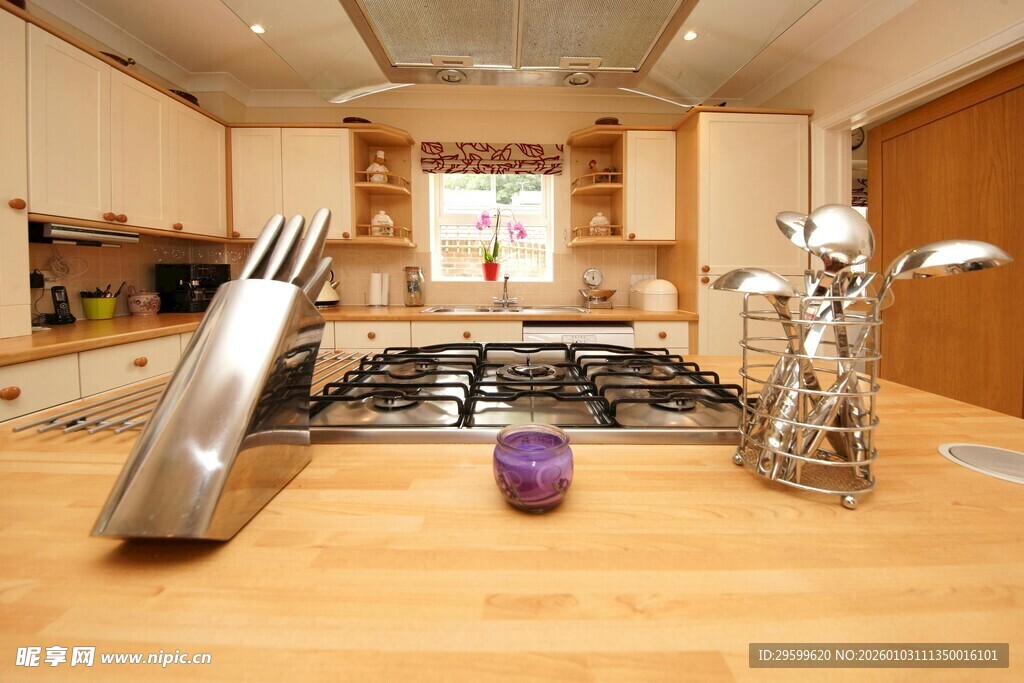 现代豪华开放式厨房空间