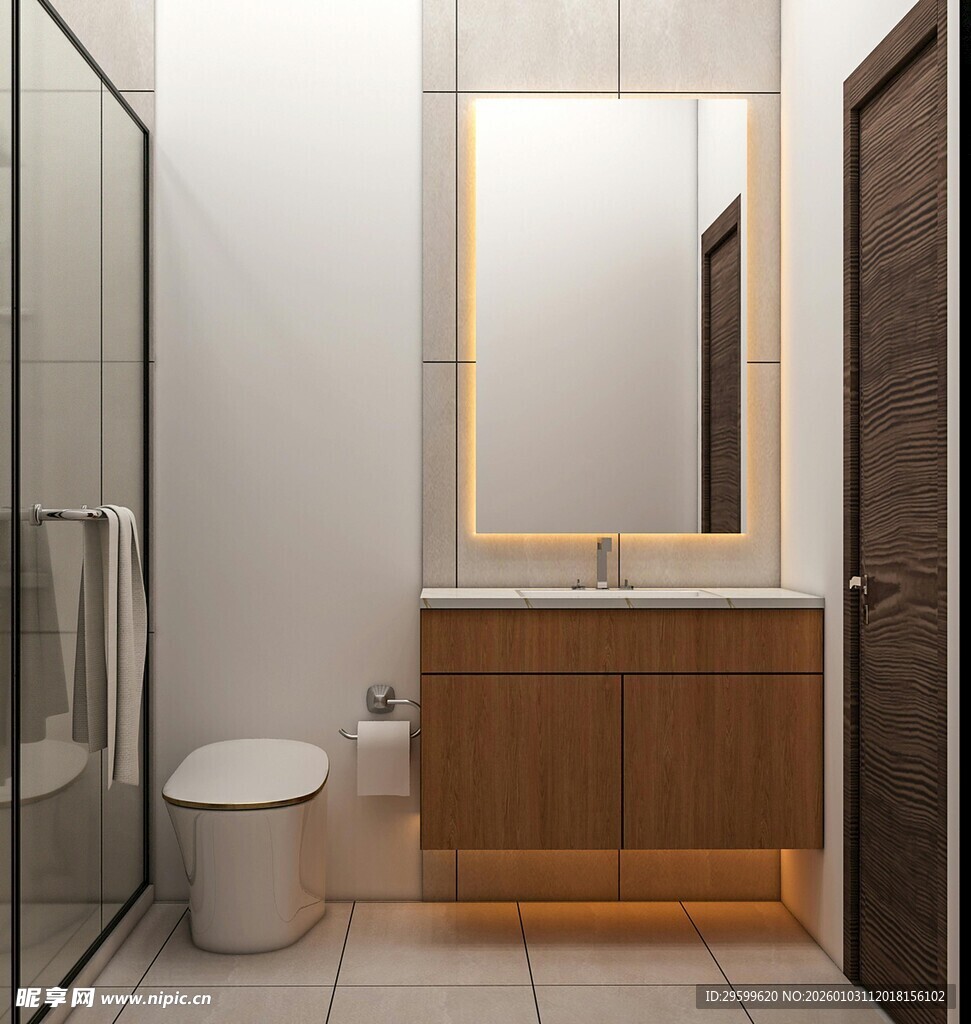 现代简约风格卫生间场景