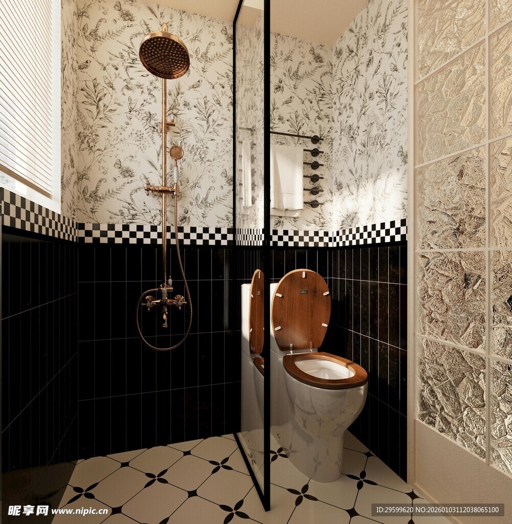 复古风卫生间设计展示