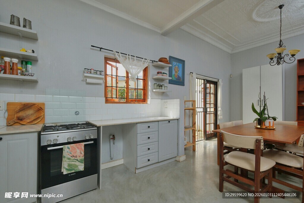 简约风开放式厨房餐厅空间