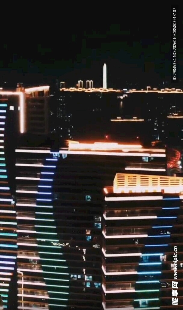 璀璨都市夜景高楼