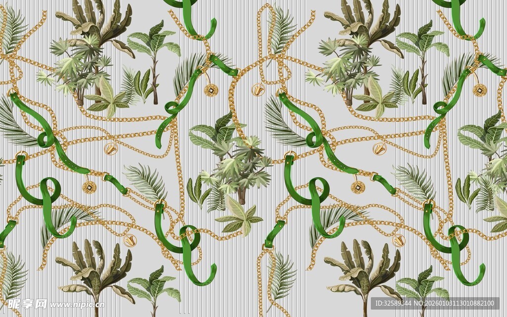 复古藤蔓花纹图案设计