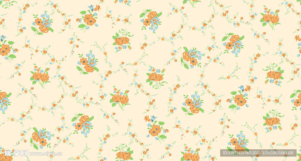 复古花卉图案背景