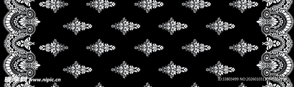 黑白几何花纹图案