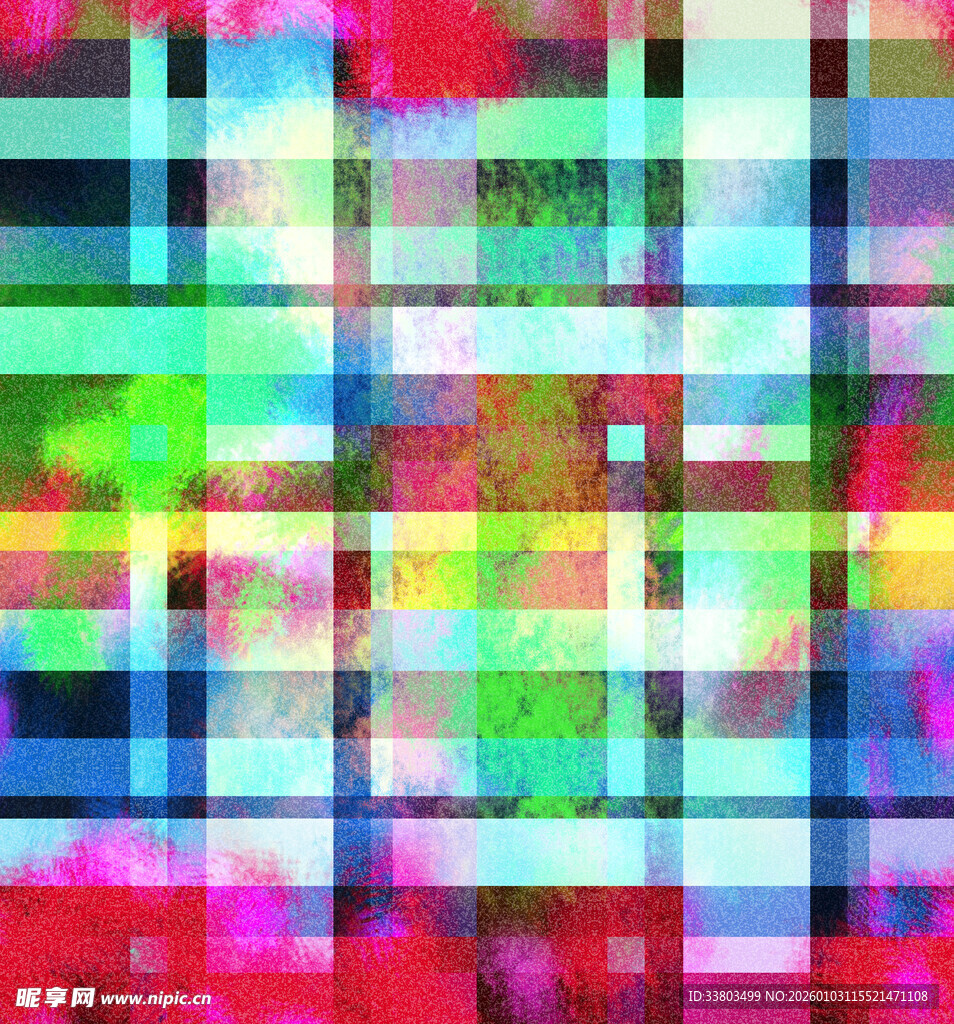 多彩像素风抽象图案背景