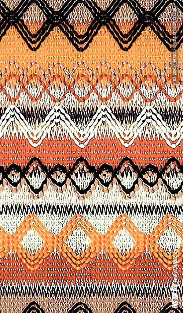 多彩几何图案织物纹理