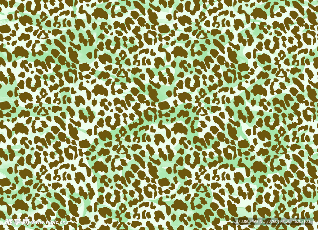 绿色豹纹图案纹理背景