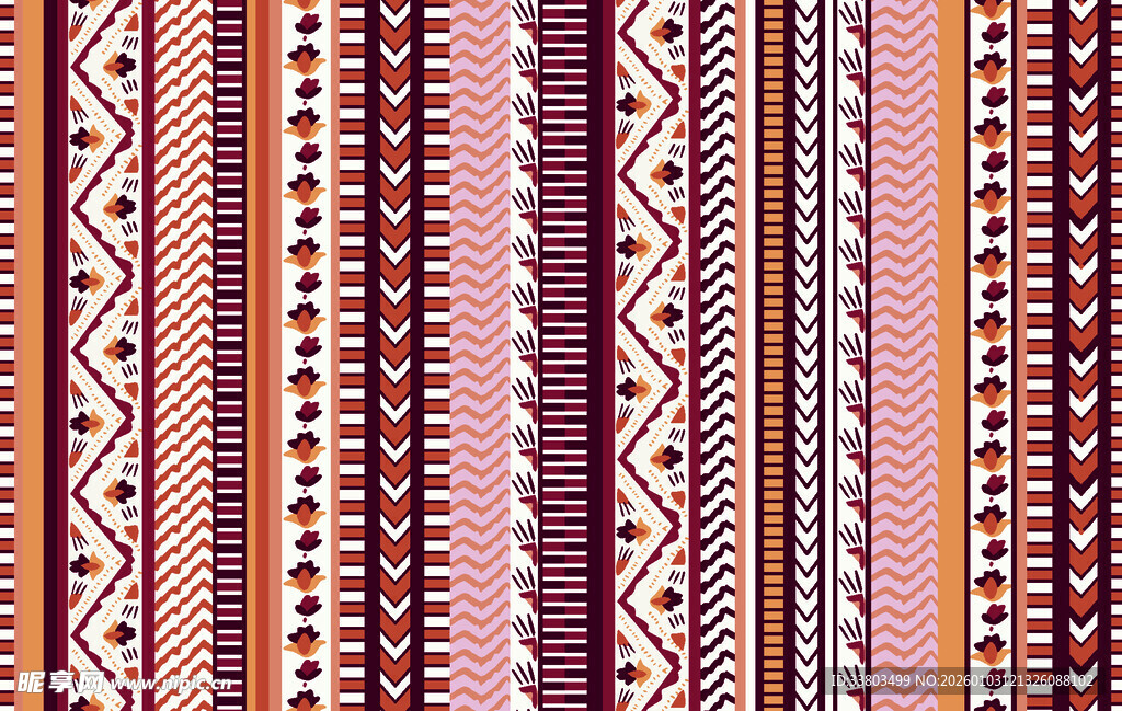 民族风几何条纹图案
