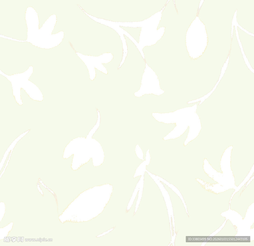 淡绿色叶片简约背景图案